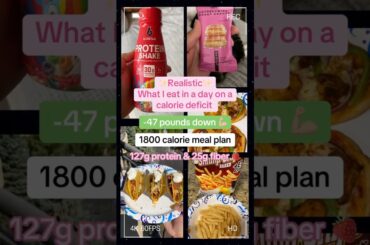 My healthy but realistic what I eat in a day in a calorie deficit on an 1800 calorie meal plan :)