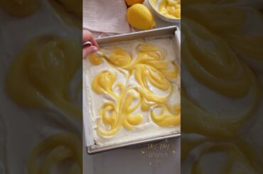 lemon swirl cheesecake bars #Dreamy Desserts #baking recipes #cake idea #cake #shrots #viral video