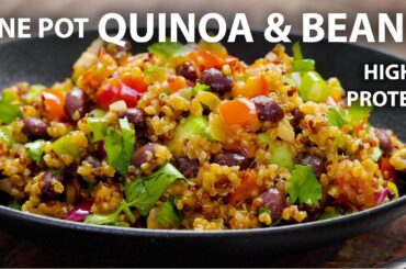 One Pot BEANS AND QUINOA Recipe | Easy Vegetarian and Vegan Meals | Quinoa Recipes