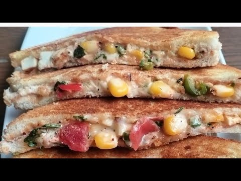Healthy and Tasty Quick Breakfast |Creamy Corn Cheese Sandwich Recipe | Paneer Cheese Corn Sandwich Healthy and Tasty Quick Breakfast |Creamy Corn Cheese Sandwich Recipe | Paneer Cheese Corn Sandwich
