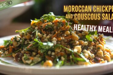 Deliciously Healthy Moroccan Style Chickpea & Couscous Salad