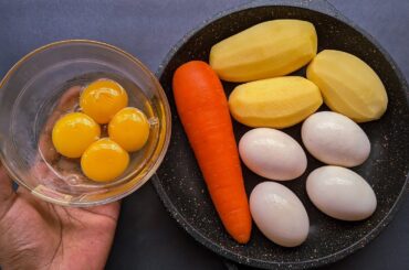 Better than Pizza! Quick & Easy Recipe With Just Eggs & Potatoes. Healthy Breakfast Ideas.