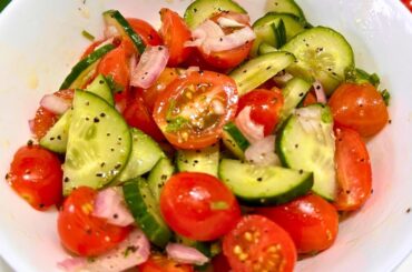 Cherry tomato & Cucumber Salad Recipe | Quick & Easy Healthy Salad | Salad
