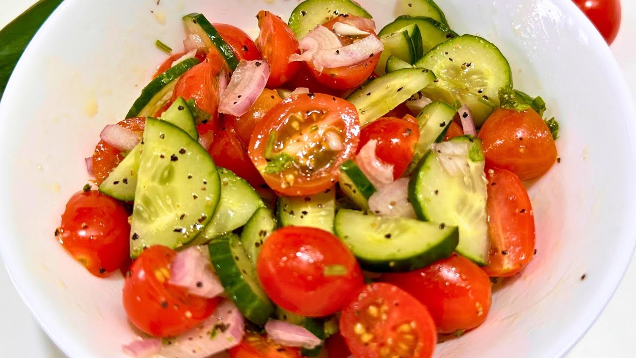 Cherry tomato & Cucumber Salad Recipe | Quick & Easy Healthy Salad | Salad Cherry tomato & Cucumber Salad Recipe | Quick & Easy Healthy Salad | Salad