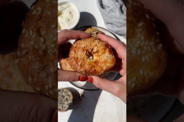 Air Fryer Protein Bagels #easyrecipe #fallfeasts #recipe #fallflavors #baking