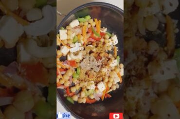 High Protein Chickpea Salad Recipe | Healthy and Tasty #recipe #food #shorts