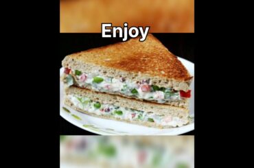 Tasty and healthy sandwich with few ingredients #foodblogger #food #recipe #foodvideos #cooking