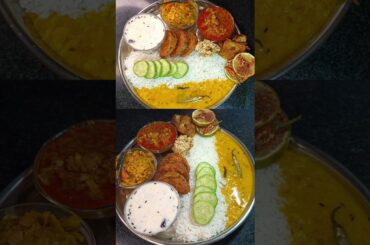 Healthy and tasty Odia Desi lunch thali #food #indianfood #lunchthali #vegthalirecipe #recipe #food