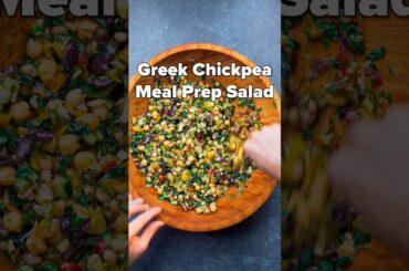 Greek Chickpea & White Bean Meal Prep Salad