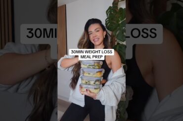 Meal prep to lose weight in under 30min! Recipe below #simplerecipe #highprotein #fitness