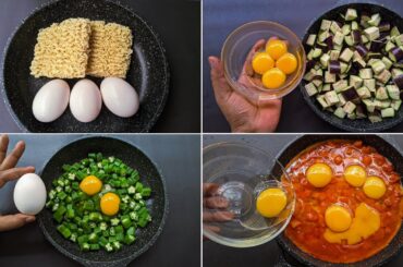 4 Easy and Simple Breakfast Recipe! 10 Minutes Healthy Recipe. Egg Breakfast Ideas.