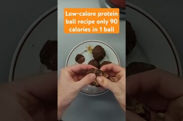 Heathy chocolate protein balls recipe - 90 calories in 1 ball #recipe #shorts #weightlossrecipes