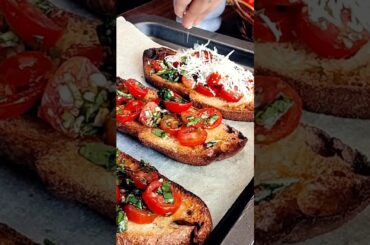 Sourdough bread Bruschetta #shorts#shortsvideo #recipe#sourdough#food #cooking#shortsviral#quick