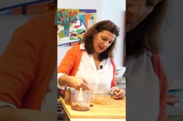 EASY GREEK CARROT SALAD WITH CARROT GREENS & WALNUTS