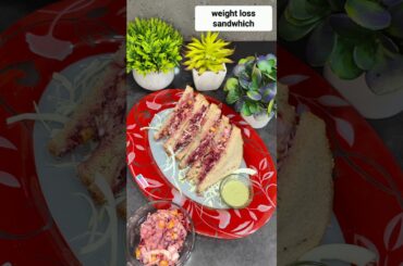 Weight loss Multigrain Bread Coleslaw Sandwich Easy Recipe #trending #youtubeshorts #shorts #healthy