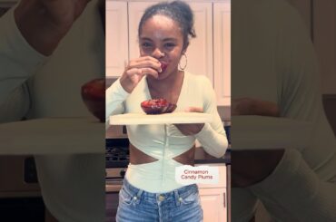 CINNAMON CANDIED PLUMS - DAY 13/20 OF HEALTHY FRUITY DESSERTS