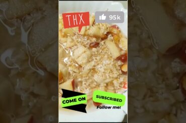 2 min Oats breakfast | fruits | nuts | healthy weight loss recipe | no sugar | #recipe  #healthyfood