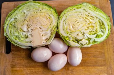 Pour Eggs into Cabbage Tastier than Meat! 3 Simple Healthy Breakfast ideas. Cheap & Tasty recipe.