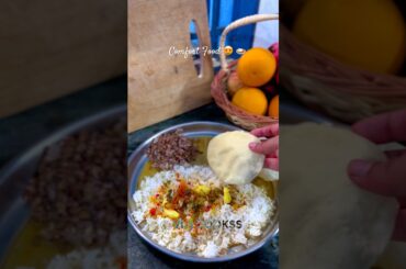 Comfort food: Rasam sadam with kollu poriyal,Comment your favourite #shortsfeed #lunch #comfortfood