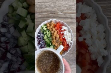everybody eats when i make this | healthy protein salad  #shorts #health #salad #mix #food #fitfood