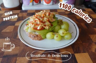 1100 Calories What I Eat in a Day | High Protein | Realistic & Delicious Meals