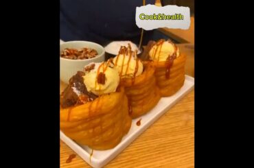 Churro apple pie ice-cream dessert #youtubeshorts #youtube #health recipe#reels #shorts #viralvideo