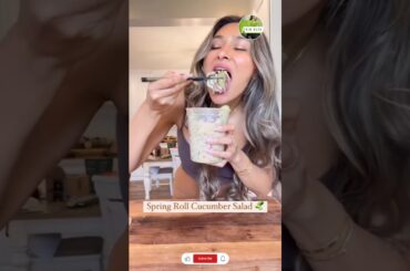 Spring Roll Cucumber Salad Recipe | Fresh, Healthy & Delicious Thai-Inspired Salad! #keto #shorts