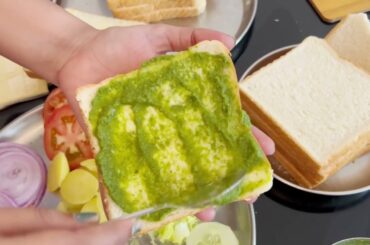 Mumbai Style Vegetable Sandwich with Special Sandwich Chutney Recipe | Healthy Veg Sandwich
