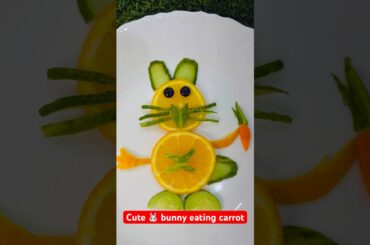 Cute Rabbit Fruit Art | Fun and Healthy Snack Ideas #shorts