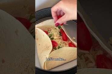 Ham & cheese healthy tortilla in 5 min  #recipe #calories