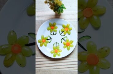 Learn How to make flower with grapes? Fruit cutting ideas #fruitcuttingskills #fruitart #shorts #diy