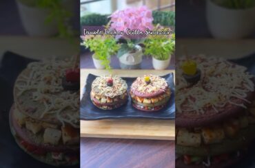 Double Decker Chilla Sandwich | A Garnish Bowl | Natible #chilla #sandwich #recipe