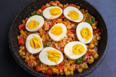 Eggs with Potato Better than Meat! Healthy Breakfast Ideas. Cheap & Tasty recipe.