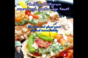 Healthy Pesto Vege Multigrain Sourdough Toast