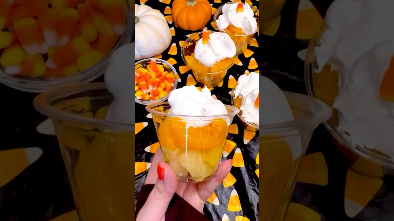 Making Healthy Halloween Snacks | Easy Candy Corn Cups Making Healthy Halloween Snacks | Easy Candy Corn Cups