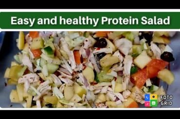 protein salad recipe || easy & healthy Chicken salid || easy healthy snack  recipe by shahzeen basit