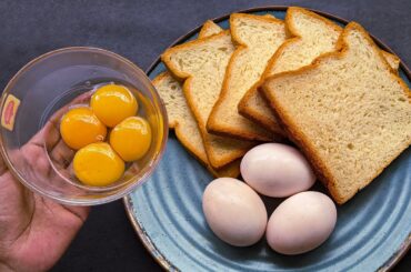Just 2 Slices of Bread & Eggs Better than Pizza! Healthy Breakfast ideas. Simple Recipes.