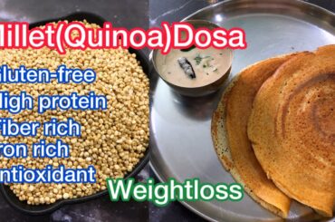 Healthy Quinoa Millet Dosa | Nutritious and Low-calorie Breakfast |No rice |High Protein weightloss