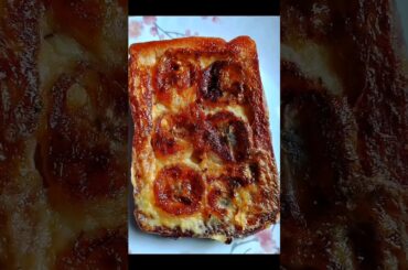 Healthy Sweets & Flavorful Bread Banana  Milk Toast For Breakfast #Viral shorts# Recipe #Food#
