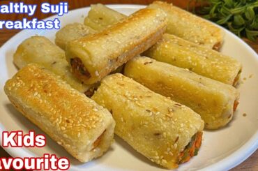 Healthy Suji Ka Nashta | suji rolls | healthy breakfast ideas for weight loss | breakfast recipes
