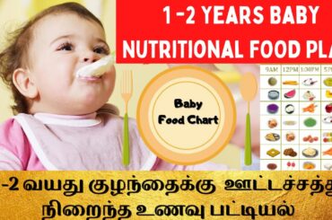 1 -2 year baby complete food chart in tamil| healthy diet chart for babies| Baby Weight gain foods