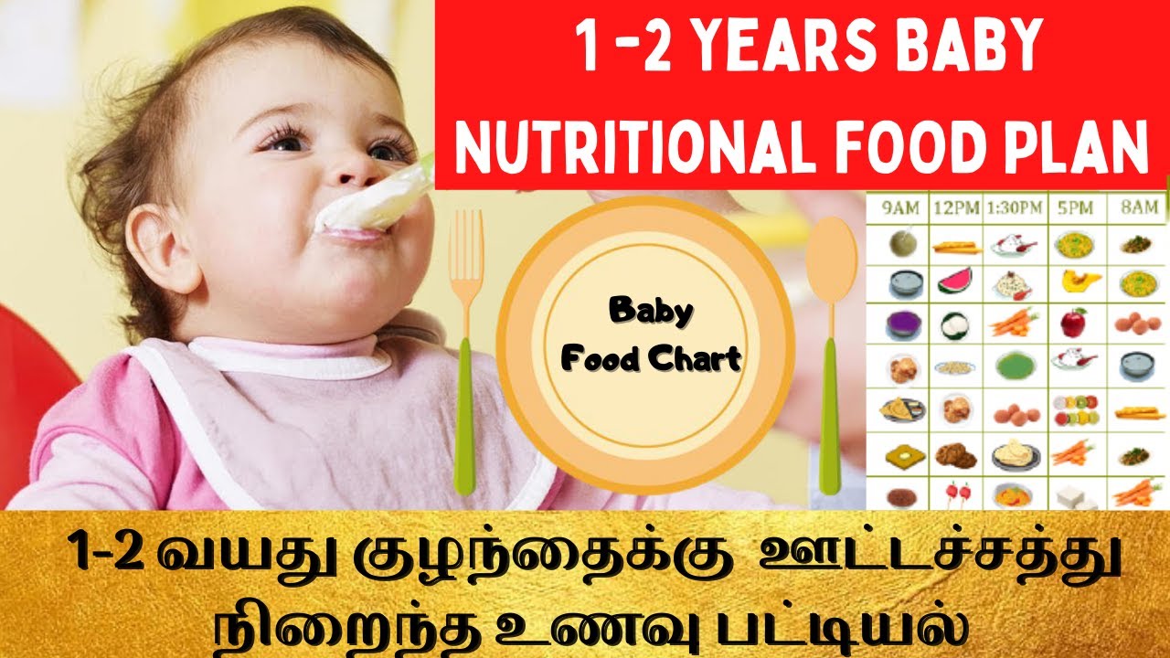 1 2 year baby complete food chart in tamil healthy diet chart for