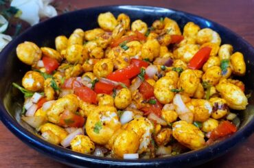 Makhana Chaat | Roasted Makhana Chaat Recipe | Healthy Snacks Recipe