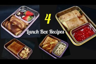 4 Lunch Box Recipes For kids|Tiffin Recipes|Indian Lunch Box Recipes| simple Kids Lunch Box