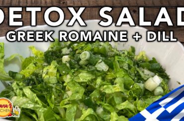 Maroulosalata: Greek Lettuce Salad (Greek Detox Salad) | Easy Healthy Salad Recipe
