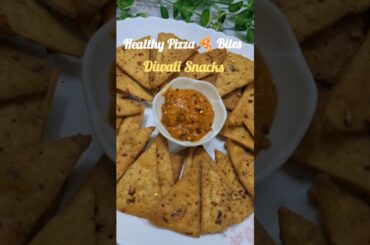 Healthy Pizza Bites | Diwali Snacks | Pizza Puri #youtubeshorts #viral @secret_of_yum