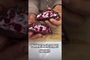 Pomegranate yogurt clusters recipe#pomegranate #yogurt #clusters#recipe #food #dessert #chocolate