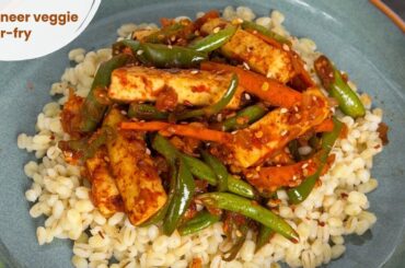 15 minute Dinner recipe | Healthy dinner ideas | Paneer and veggie stir fry | Weight loss recipe