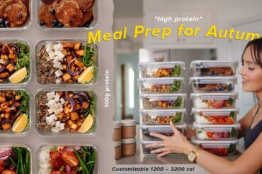 Autumn meal prep | 16 high protein meals in 1 hour