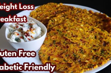 Gluten Free Jowar Thalipeeth & Cabbage Raita For Weight Loss /Breakfast Recipes/New Breakfast Ideas